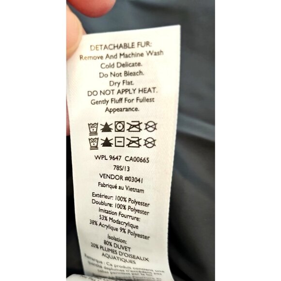 Eddie Bauer Lodge Cascadian Down Parka Jacket Womens TXL Winter Sherpa Fur GRN - Picture 12 of 12